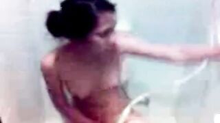 Asian Babe Nabilah and Her Boyfriend in the Bathroom