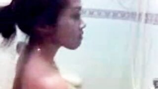 Asian Babe Nabilah and Her Boyfriend in the Bathroom