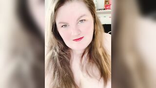 Oiled Up SSBBW Tits and Belly and a submissive dildo blowjob