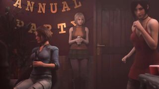 Lesbian Couple having fun at Annual Party