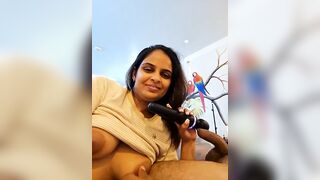 Hot indian wife and husband answer questions in video call