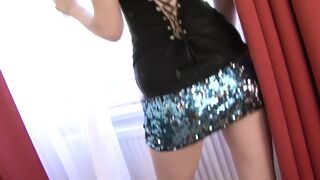 Timea Bella holds the couch as her ass is fucked by a black monster dong