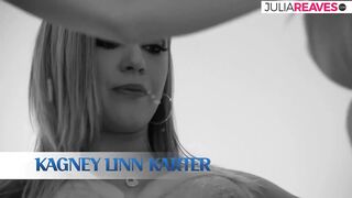 Blonde gags on a monster cock then gets fucked to massive mouth cumshot