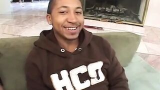 Hot slut sucks a huge black cock then gets fucked to a mouth cumshot