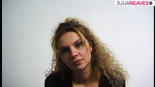 Horny girl rubs her clit then finger fucks herself hard