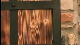 Latex domina gets fucked by her slave in dungeon