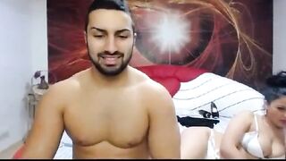 Hot Amateur Couple's Rough Sex Session on Webcam