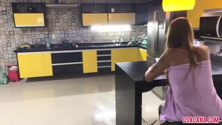 Pizza delivery man got along very well with the young girl