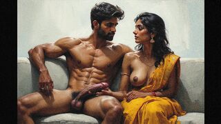 Indian hot couples sharing wife with a college teen threesome hot sex indian wife and teen collage girl banged by husband