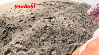 We went to a nudist beach, she was so excited to be her first time that she showed me her breasts in public in front of everyone