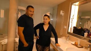 Amateur BBW Reni Bathroom Fuck with Victor