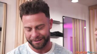 Busty tattooed milf stepmom fucks her stepson one last time