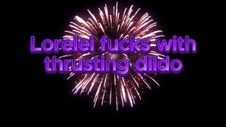 Pussy Pounded with Thrusting Dildo