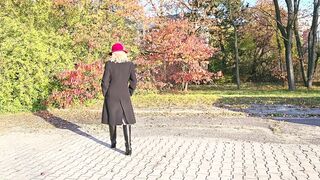 Autumn Outdoor Striptease