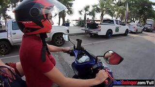 Amateur Thai teen girlfriend big titty fucked back in the hotel