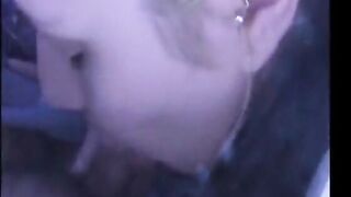 Blonde Amateur Gives a Blowjob in a Car