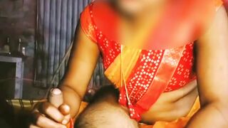 Sexy nude Bhabhi gives a desi blowjob to her Devar and hard fucking