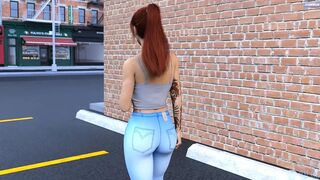 Jake Having Fun With Veronica In Public Place