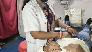 The lady doctor fucked hard when I was checking my body in clinic