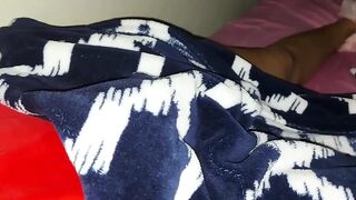 In My Step Sister's Room She Makes Her Pantyhose on Her Side and Shows Her Pussy