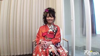 Pretty japanese teen gets her pussy satisfied with different toys by horny dude