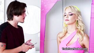 Busty beach babe android does the full package