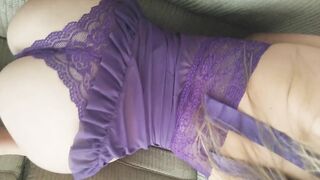 Blonde Amateur Bent Over and Fucked After Masturbating