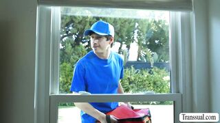 Slut stepdaughter caught by TS stepmom flirting