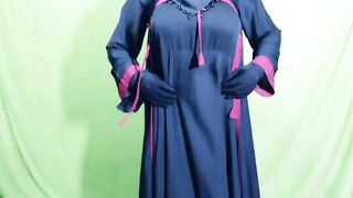 Husband Wife of Indian Desi Village Enjoying in the Field in Winter