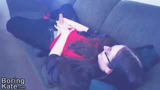 A Tenga Egg And A Big Comfy Couch Shemale