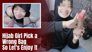 Asian Hijab Girl Pick A Wrong Gym Bag, Dildo in Her Pussy and Dick in Her Mouth - Minokiiko