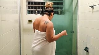 Stepson Hides in Closet to Watch His Hot Stepmom She Finds Out and Fucks Him