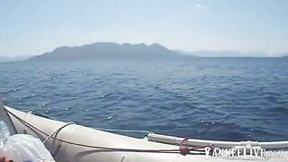 Amateur POV: Cumshot on Boat with Hot Girlfriend
