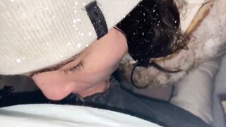Public Winter Street Blowjob From a Stranger
