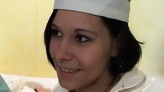 Gorgeous Young Brunette Babe Hard Anal Fucked and Jizzed on Her Huge Boobs