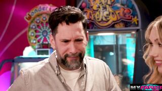 Banging my horny stepdaughter inside arcade house