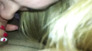 Russian Blonde Amateur Gives a Hot Blowjob