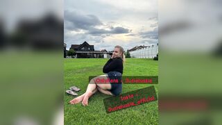 Public extreme close-up fucking