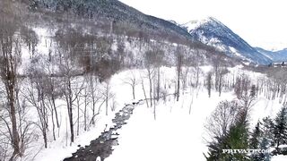 Clea Gaultier enjoys his first anal session in the snowy mountains