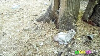 Russian Amateur Babe Has Sex in the Woods