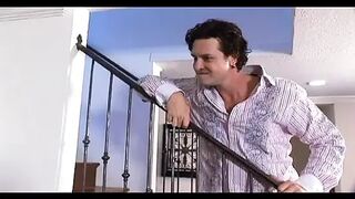 Fucking with sexy big boobs blonde in kitchen