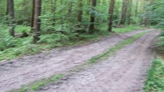 Redhead Babe Masturbates and Fucks in the Forest