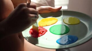 Big-Titted Brunette Fucks Herself with a Toy