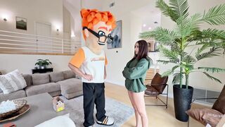 Shaved Petite Mia River Gives Footjob & Takes Facial on PornDudeCasting