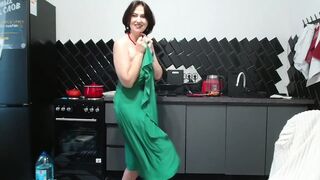 Seducing you to lunch through a dress