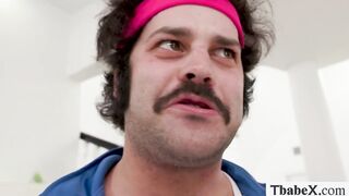 TS cheerdancer shows her talent in front of me