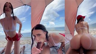 Sexy Lifeguard Auhneesh Nicole Rides BBC at The Beach Video Leaked