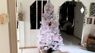 XXXmas Tree Surprise: Amateur Babe's BDSM Creampie POV