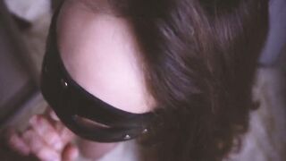 Lingerie-Clad Teen Gives Husband a Passionate Blowjob