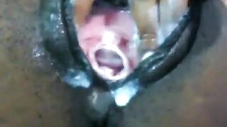 Ebony Creamy Solo with Sex Toy on Webcam